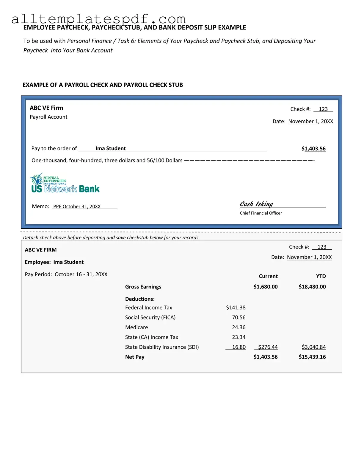 Fill Out a Valid Payroll Check Form