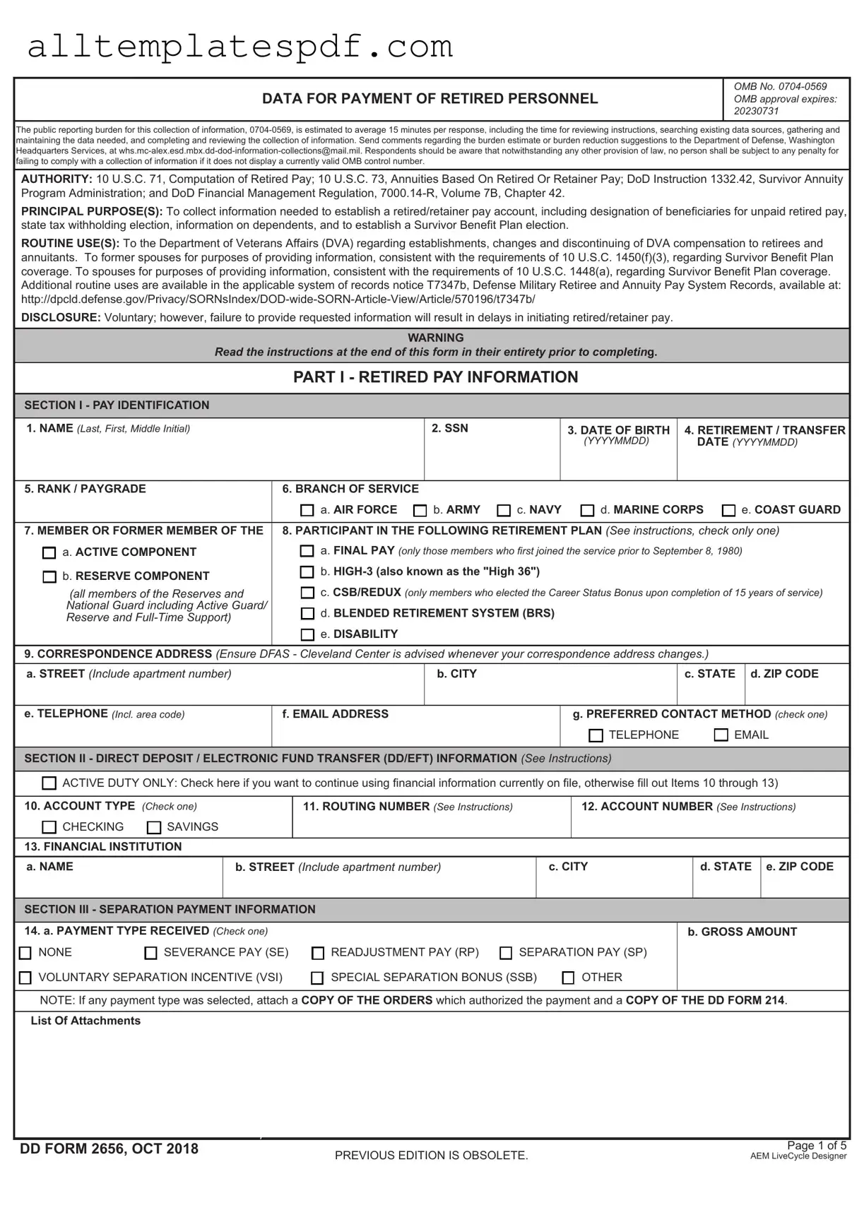 Fill Out a Valid DD 2656 Form