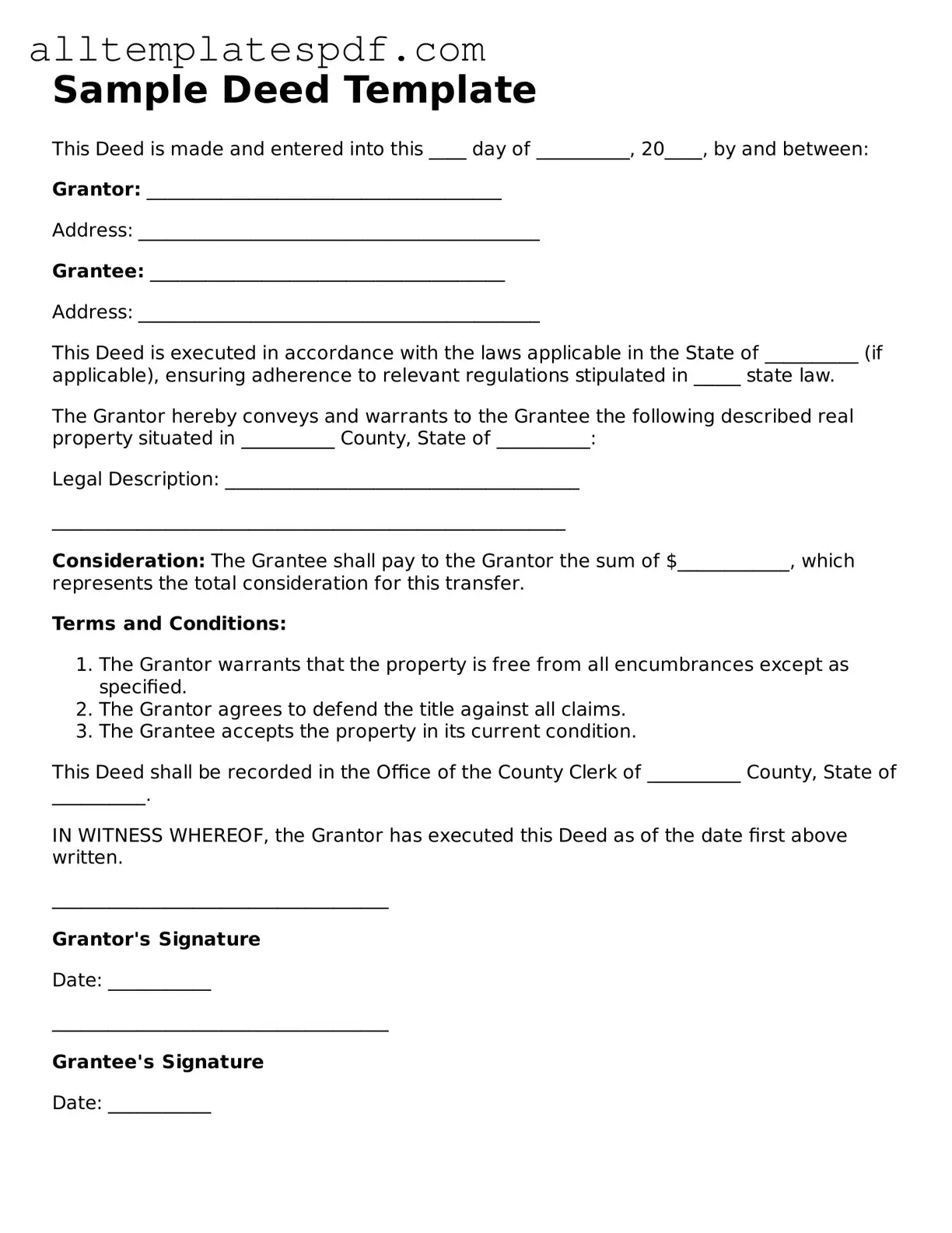 Attorney-Approved Deed Template