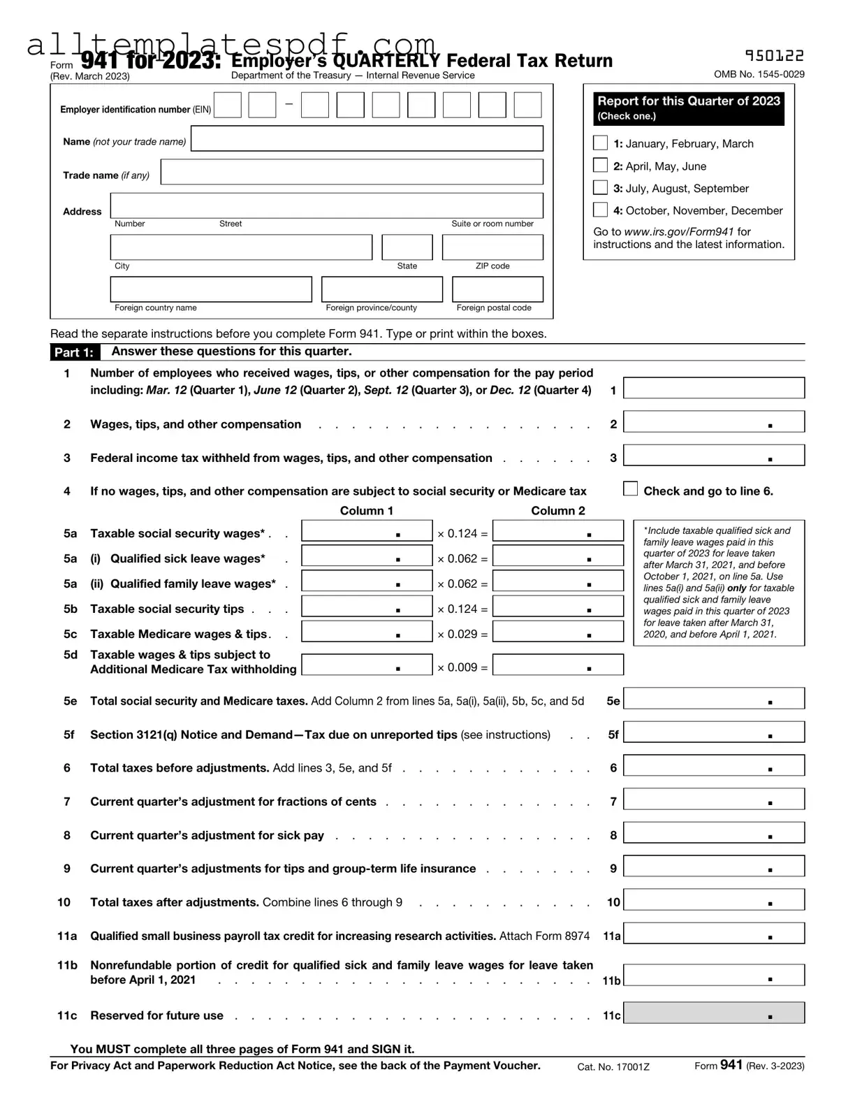 Fill Out a Valid IRS 941 Form
