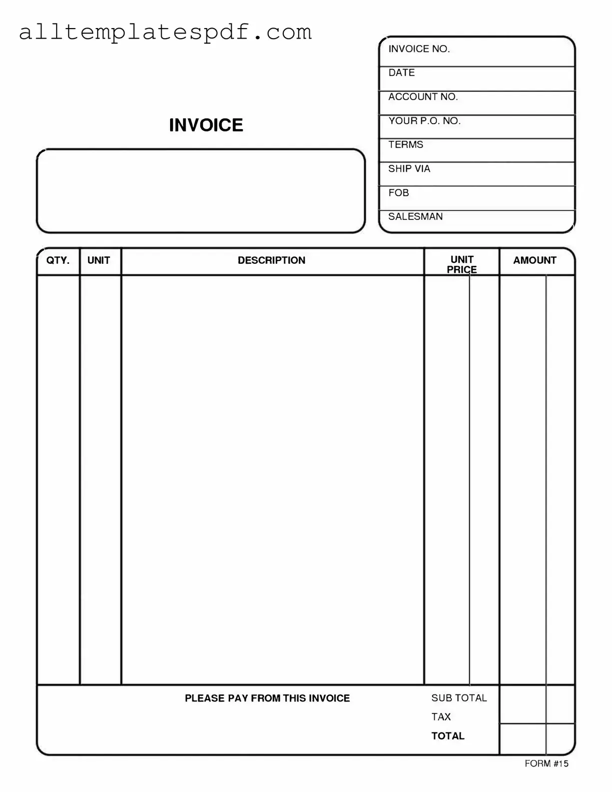 Fill Out a Valid Free And Invoice Pdf Form