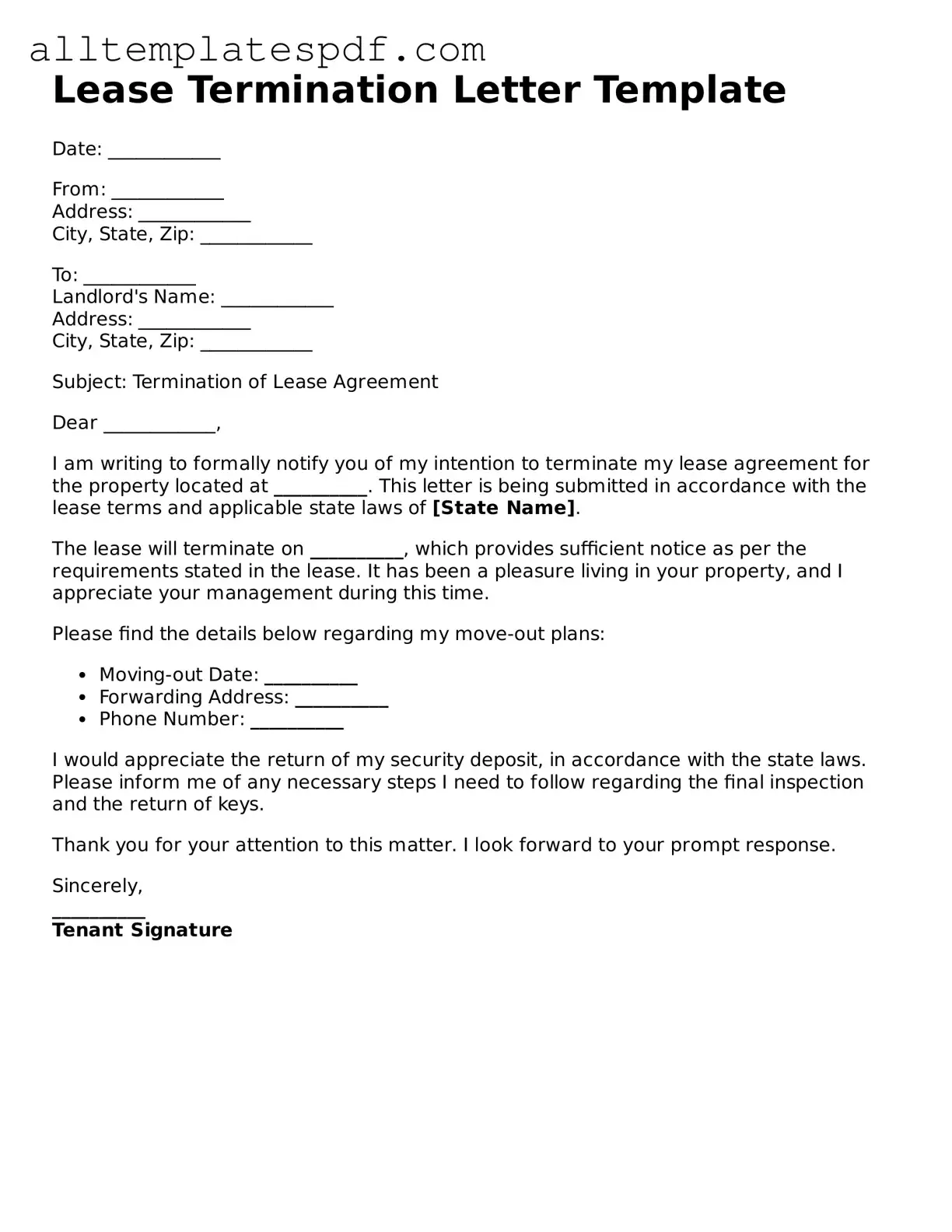 Attorney-Approved Lease Termination Letter Template
