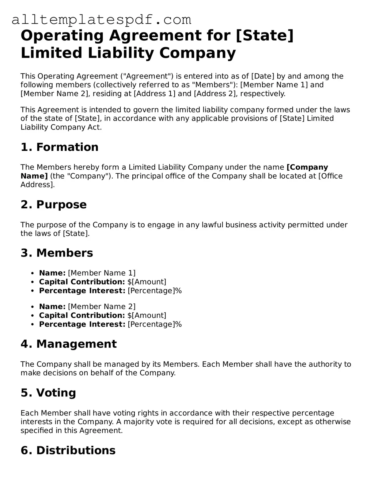 Attorney-Approved Operating Agreement Template