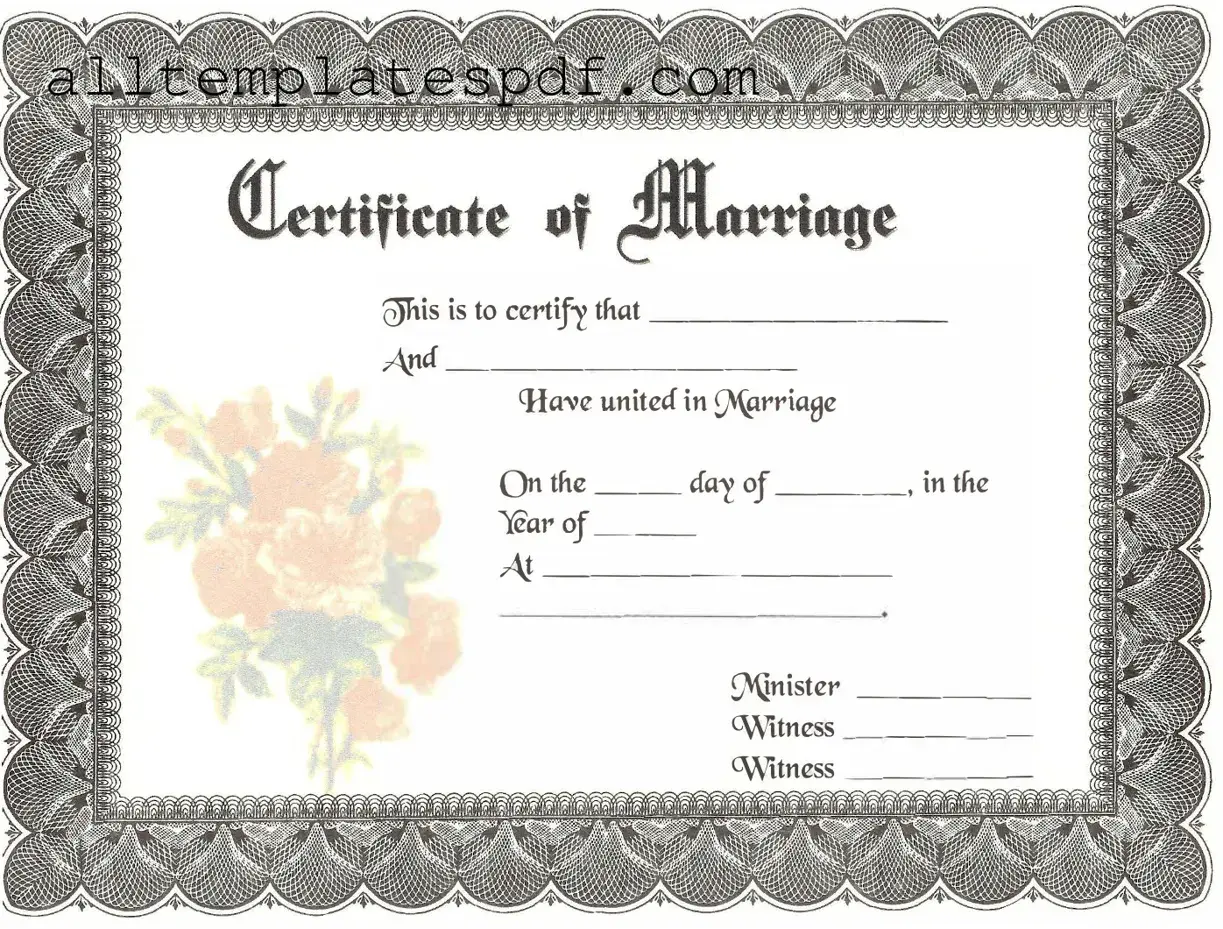 Fill Out a Valid Marriage Certificate Form