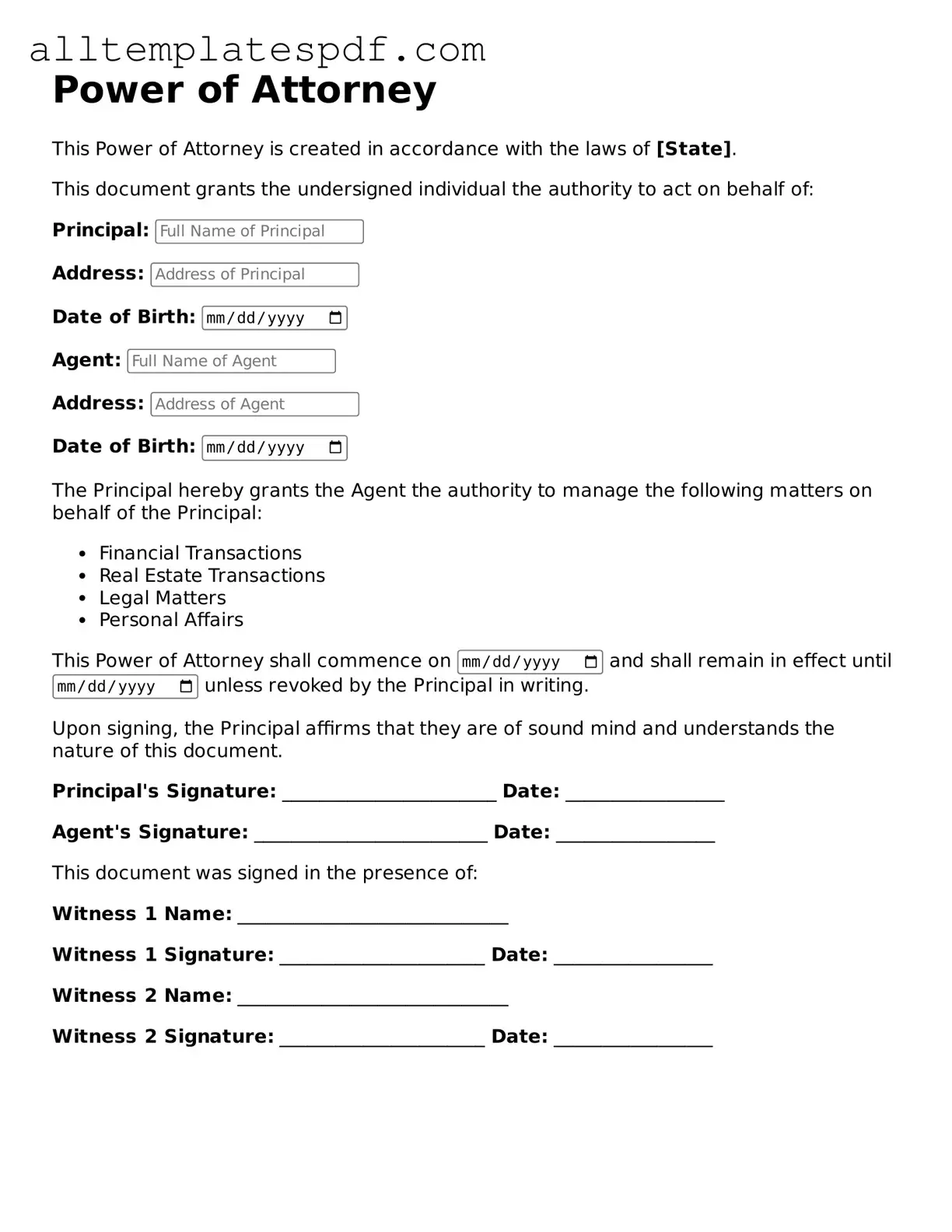 Attorney-Approved Power of Attorney Template