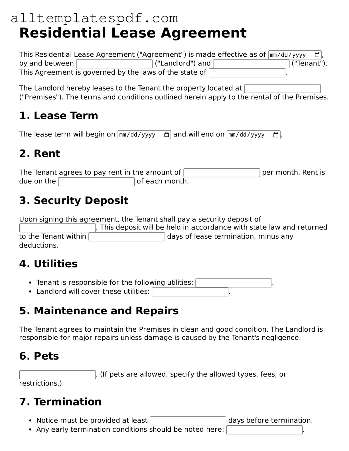 Attorney-Approved Lease Agreement Template