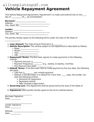Attorney-Approved Vehicle Repayment Agreement Template