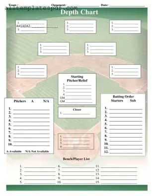 Fill Out a Valid Baseball Field Lineup Form