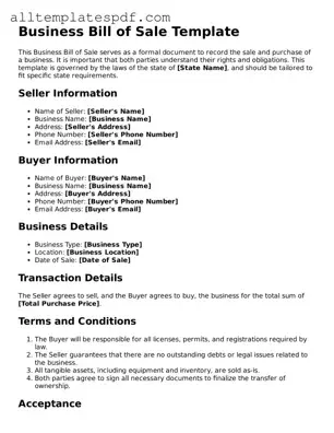 Attorney-Approved Business Bill of Sale Template
