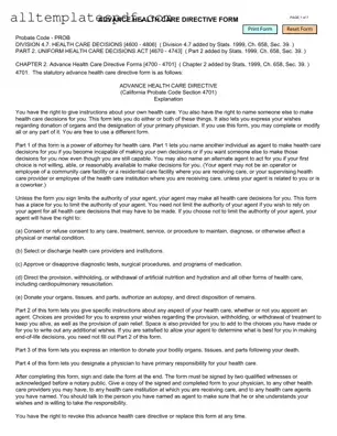 Fill Out a Valid California Advanced Health Care Directive Form