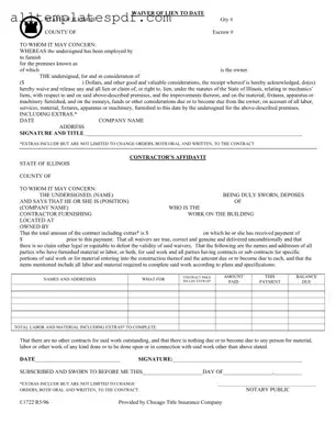 Fill Out a Valid Chicago Title Waiver Format Form