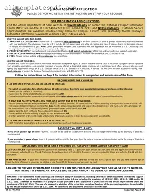 Fill Out a Valid DS-11 U.S. Passport application Form