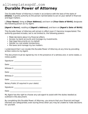 Attorney-Approved Durable Power of Attorney Template