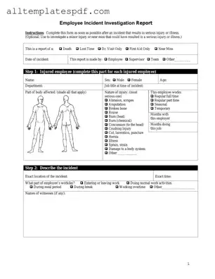 Fill Out a Valid Employee Accident Report Form