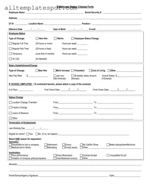 Fill Out a Valid Employee Status Change Form