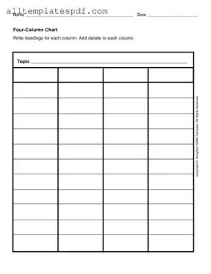 Fill Out a Valid Four Column Chart Form