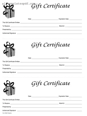 Fill Out a Valid Gift Certificate Form