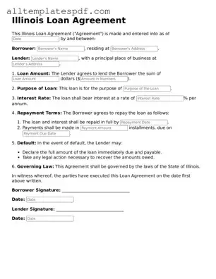 Blank Loan Agreement Template for the State of Illinois