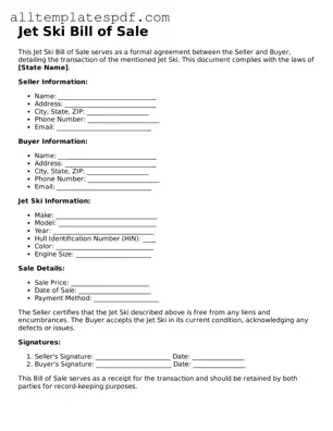 Attorney-Approved Jet Ski Bill of Sale Template