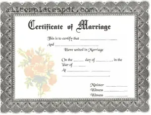 Fill Out a Valid Marriage Certificate Form