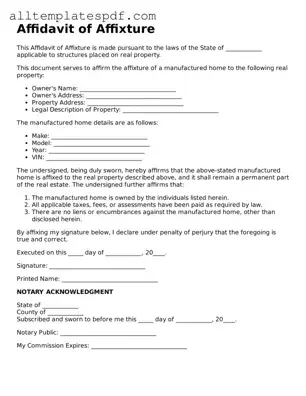 Attorney-Approved Affidavit of Affixture Template