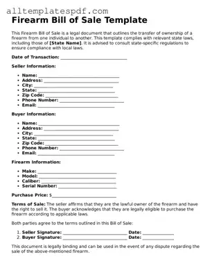Attorney-Approved Firearm Bill of Sale Template