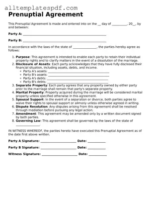 Attorney-Approved Prenuptial Agreement Template