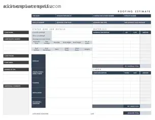 Fill Out a Valid Roofing Estimate Form