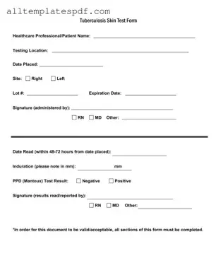Fill Out a Valid Tb Test Form