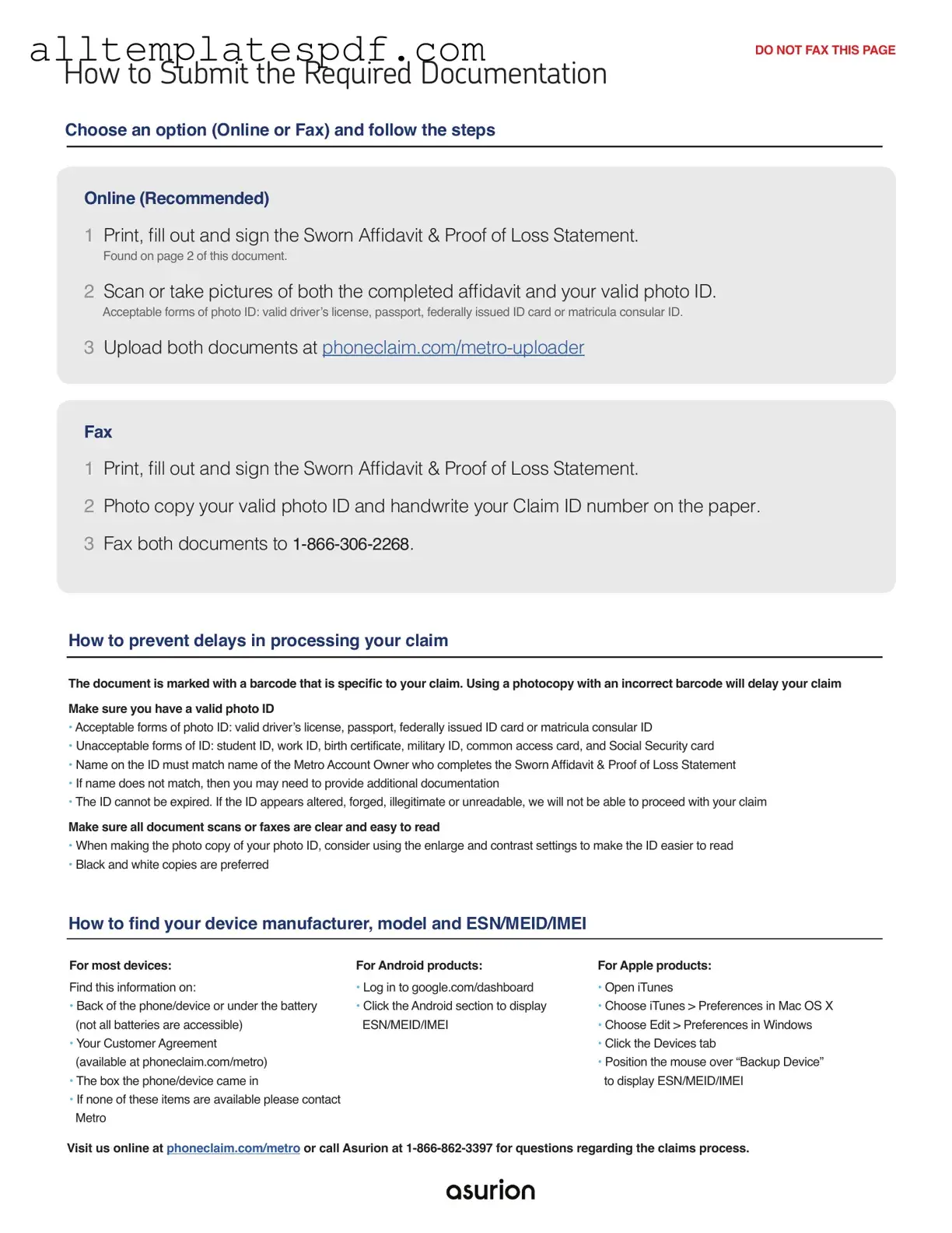 Fill Out a Valid Asurion F-017-08 MEN Form